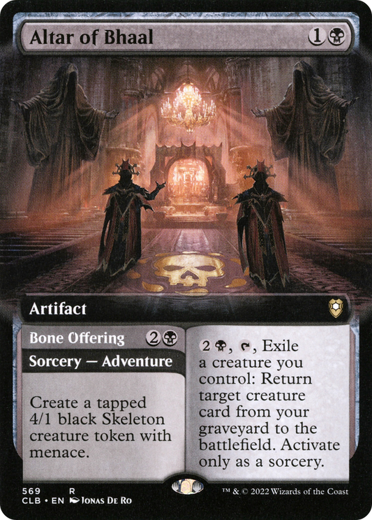 Altar of Bhaal // Bone Offering (CLB-569) - Commander Legends: Battle for Baldur's Gate: (Extended Art)