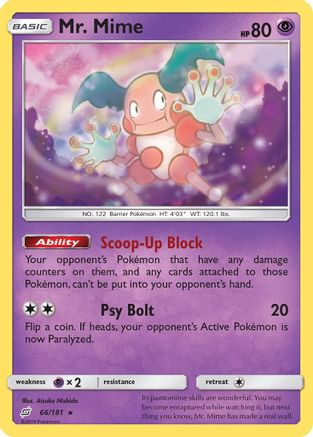 Mr. Mime 066/181  SM  Team Up - Rare