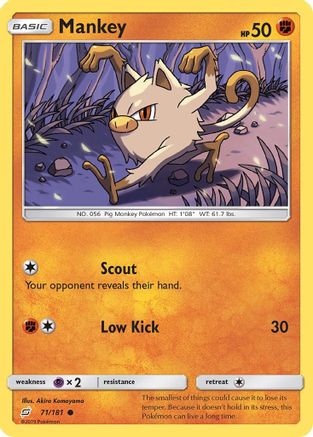 Mankey 071/181  SM  Team Up - Common