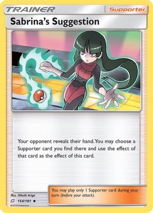 Sabrina's Suggestion 154/181  - Reverse Holofoil SM  Team Up - Uncommon