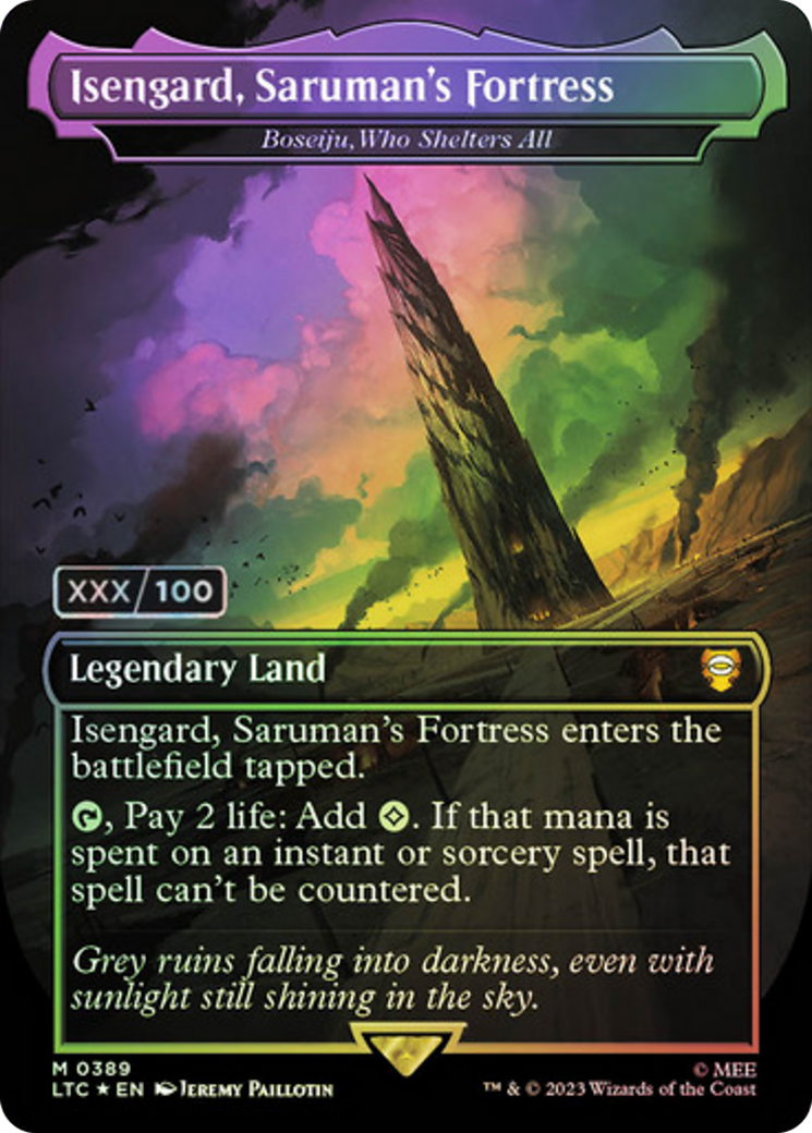 Boseiju, Who Shelters All (LTC-389Z) - Tales of Middle-earth Commander / Isengard, Saruman's Fortress (Borderless) Foil