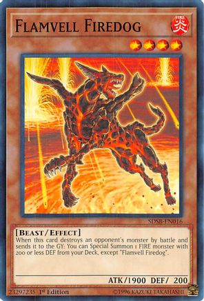 Flamvell Firedog (SDSB-EN016) - Structure Deck: Soulburner 1st Edition