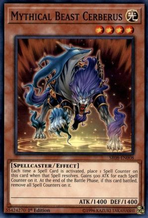 Mythical Beast Cerberus (SR08-EN008) - Structure Deck: Order of the Spellcasters 1st Edition