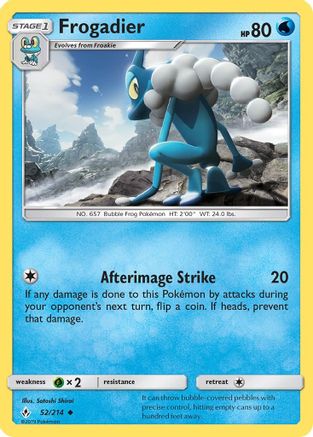 Frogadier 052/214  - Reverse Holofoil SM  Unbroken Bonds - Uncommon