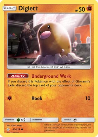 Diglett 085/214  SM  Unbroken Bonds - Common
