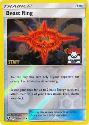 Beast Ring 102a/131  - Reverse Holofoil League & Championship Cards - Promo