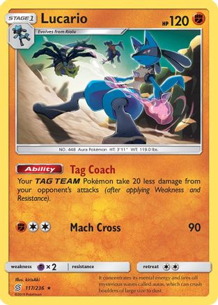 Lucario 117/236  SM  Unified Minds - Rare