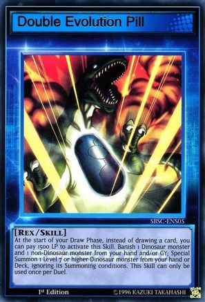 Double Evolution Pill (Skill Card) (SBSC-ENS05) - Speed Duel: Scars of Battle 1st Edition