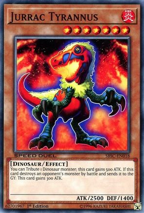 Jurrac Tyrannus (SBSC-EN018) - Speed Duel: Scars of Battle 1st Edition