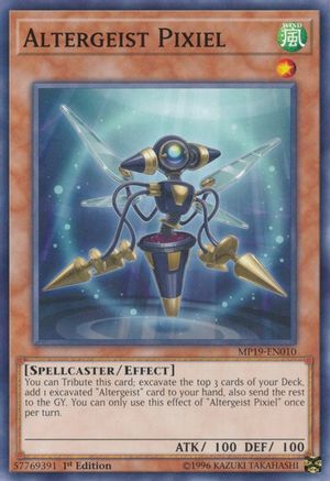 Altergeist Pixiel (MP19-EN010) - 2019 Gold Sarcophagus Tin Mega Pack 1st Edition