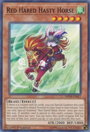 Red Hared Hasty Horse (MP19-EN017) - 2019 Gold Sarcophagus Tin Mega Pack 1st Edition