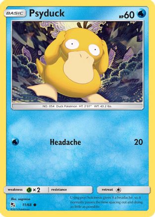 Psyduck 011/68  - Reverse Holofoil Hidden Fates - Common