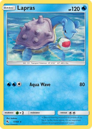 Lapras 017/68  Hidden Fates - Rare
