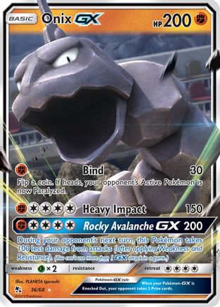 Onix GX 036/68  - Holofoil Hidden Fates - Ultra Rare