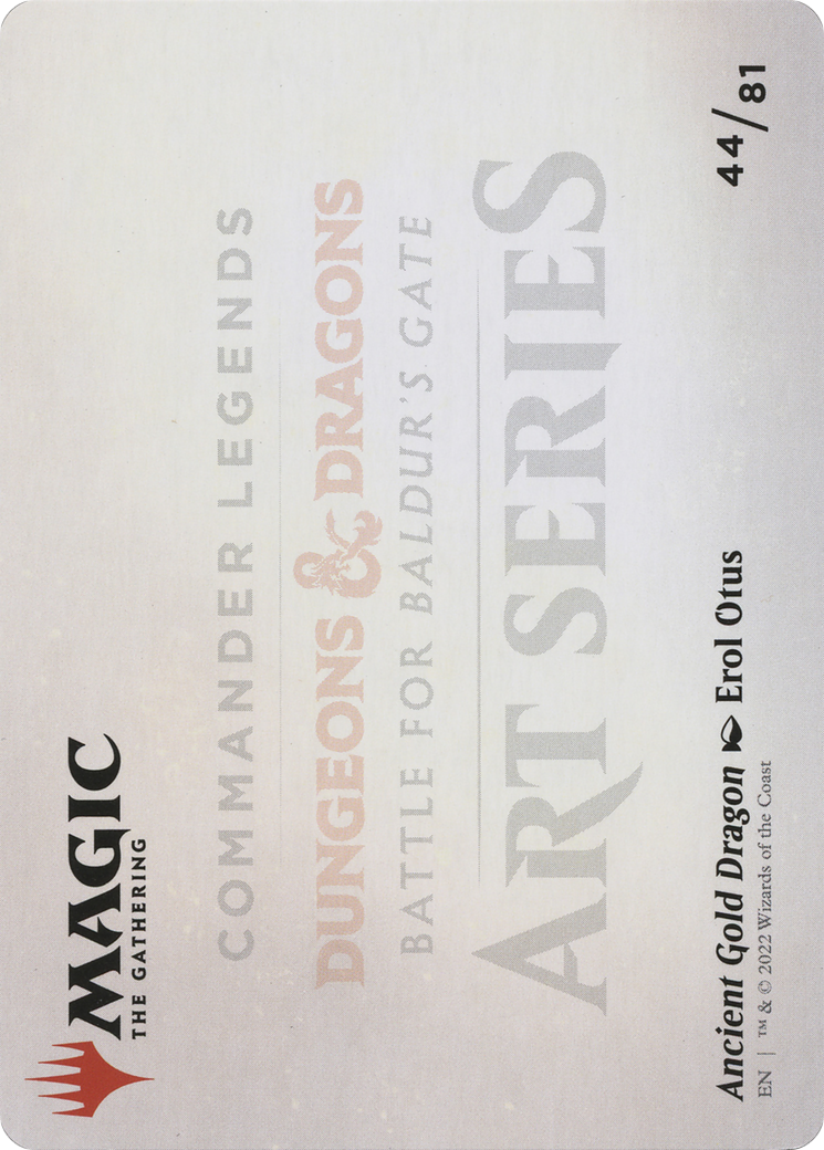 Ancient Gold Dragon // Ancient Gold Dragon (ACLB-044) - Battle for Baldur's Gate Art Series (Borderless) Foil