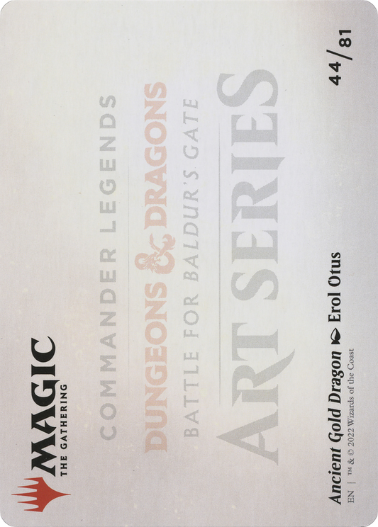 Ancient Gold Dragon // Ancient Gold Dragon (ACLB-044) - Battle for Baldur's Gate Art Series (Borderless)