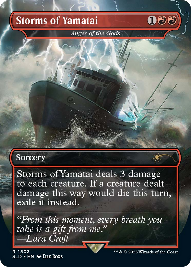 Anger of the Gods (SLD-1503) - Secret Lair Drop / Storms of Yamatai (Borderless) Foil