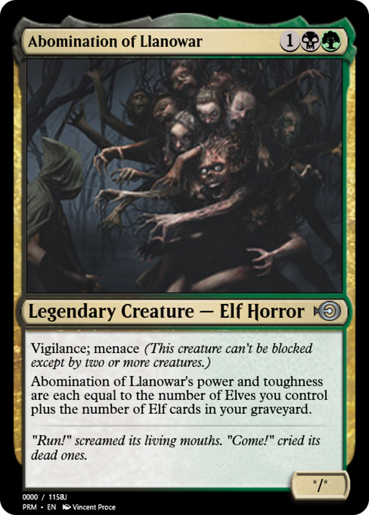 Abomination of Llanowar (PRM-86300) - Magic Online Promos Foil