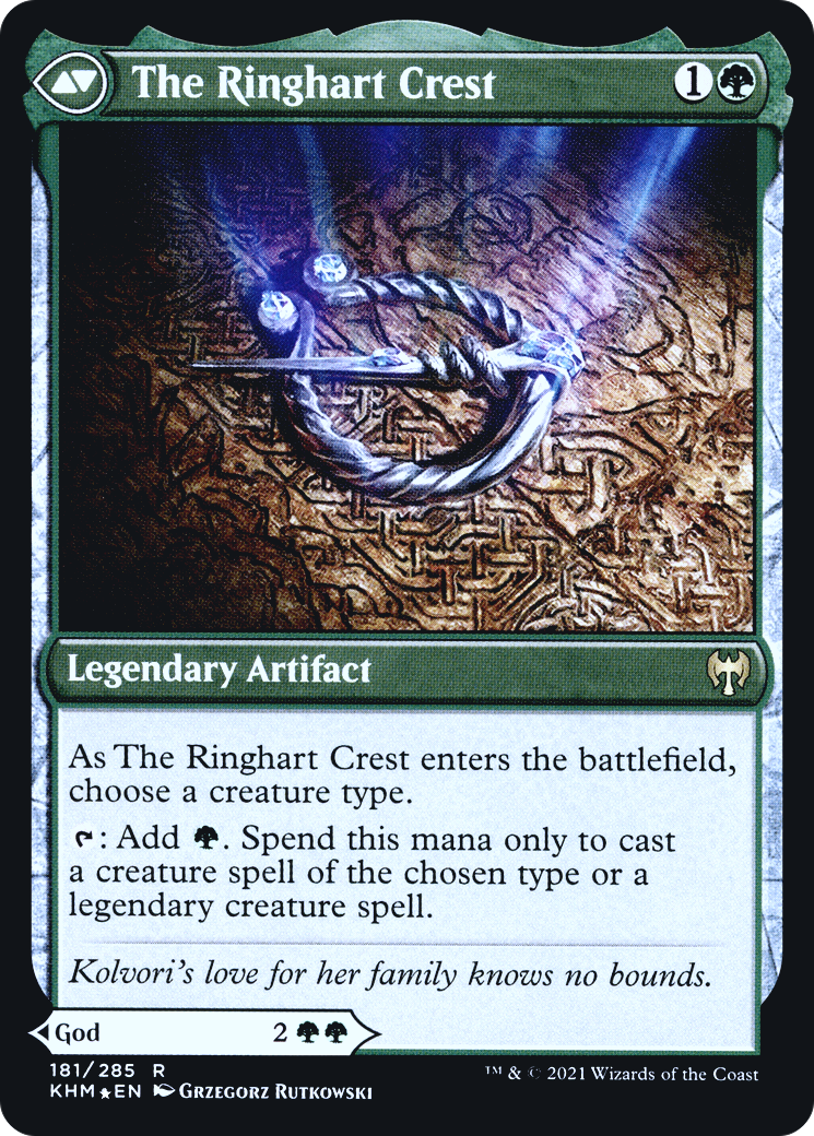 Kolvori, God of Kinship // The Ringhart Crest (PRE-181S) - Kaldheim Promos Foil