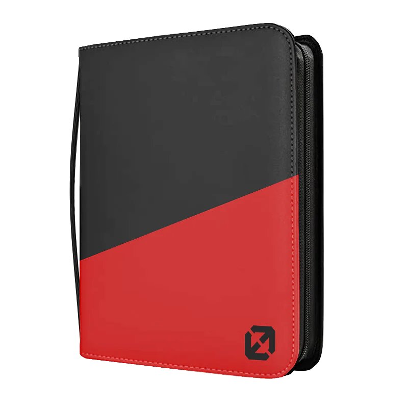 EVORETRO Top Loader Binder 3x3 216 Card Holder - Black/Red
