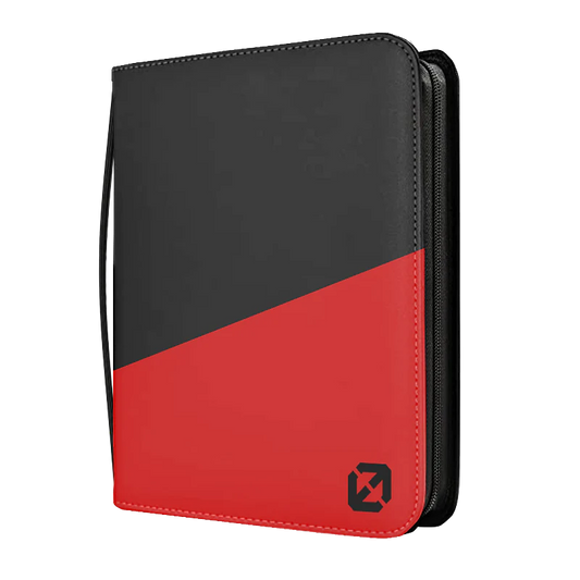 EVORETRO Top Loader Binder 3x3 216 Card Holder - Black/Red