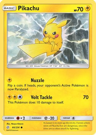 Pikachu 066/236  SM  Cosmic Eclipse - Common