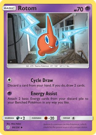 Rotom 086/236  - Reverse Holofoil SM  Cosmic Eclipse - Uncommon