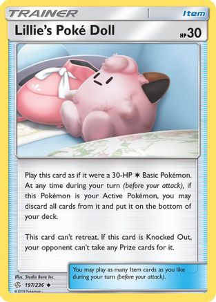 Lillie's Poke Doll 197/236  SM  Cosmic Eclipse - Uncommon