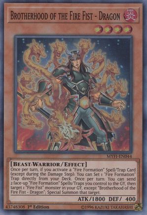 Brotherhood of the Fire Fist - Dragon (MYFI-EN044) - Mystic Fighters 1st Edition