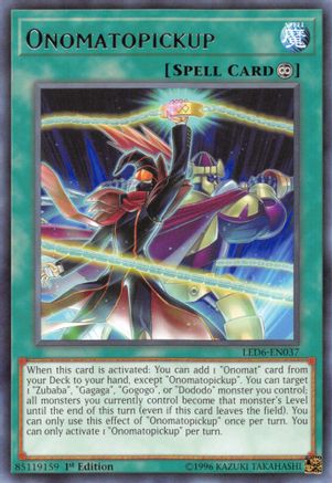 Onomatopickup (LED6-EN037) - Legendary Duelists: Magical Hero 1st Edition