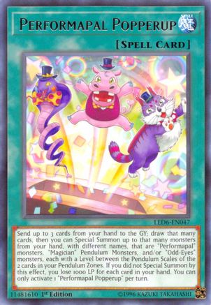 Performapal Popperup (LED6-EN047) - Legendary Duelists: Magical Hero Unlimited