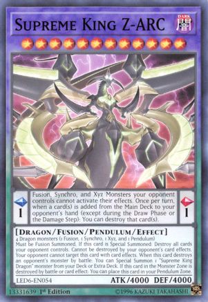 Supreme King Z-ARC (LED6-EN054) - Legendary Duelists: Magical Hero 1st Edition