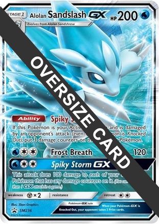 Alolan Sandslash GX SM236  - Holofoil Jumbo Cards - Promo
