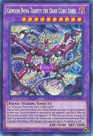 Crimson Nova Trinity the Dark Cubic Lord (MVP1-ENS40) - The Dark Side of Dimensions Movie Pack: Secret Edition 1st Edition