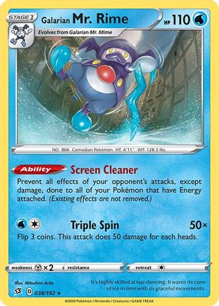 Galarian Mr. Rime 038/192  SWSH02 Rebel Clash - Rare