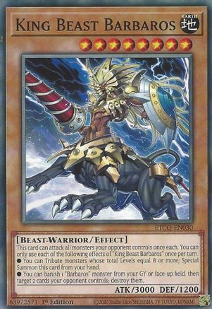 King Beast Barbaros (ETCO-EN030) - Eternity Code 1st Edition