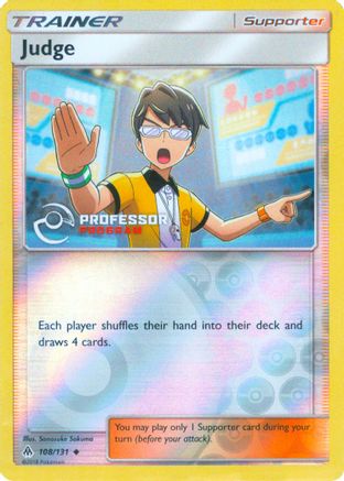 Judge (2019) 108  - Reverse Holofoil Professor Program Promos - Promo