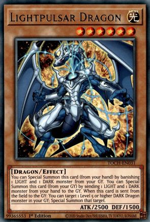 Lightpulsar Dragon (TOCH-EN031) - Toon Chaos 1st Edition