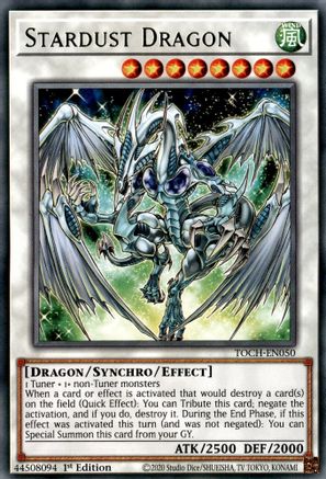 Stardust Dragon (TOCH-EN050) - Toon Chaos 1st Edition