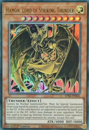 Hamon, Lord of Striking Thunder (SDSA-EN043) - Structure Deck: Sacred Beasts 1st Edition