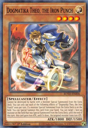 Dogmatika Theo, the Iron Punch (ROTD-EN006) - Rise of the Duelist 1st Edition