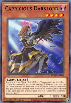 Capricious Darklord (ROTD-EN023) - Rise of the Duelist 1st Edition