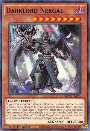 Darklord Nergal (ROTD-EN025) - Rise of the Duelist 1st Edition
