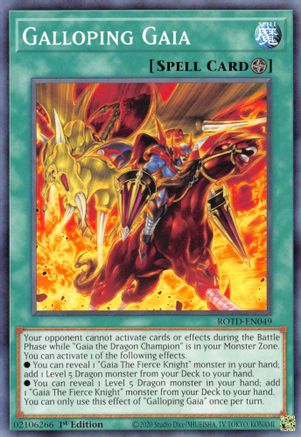 Galloping Gaia (ROTD-EN049) - Rise of the Duelist 1st Edition