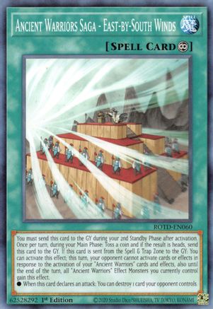 Ancient Warriors Saga - East-by-South Winds (ROTD-EN060) - Rise of the Duelist 1st Edition