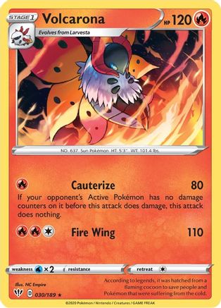 Volcarona 030/189  SWSH03 Darkness Ablaze - Rare