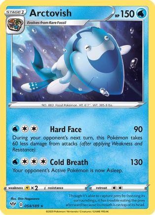 Arctovish 054/189  SWSH03 Darkness Ablaze - Rare