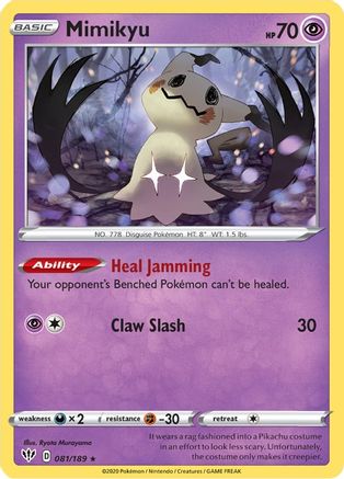 Mimikyu 081/189  SWSH03 Darkness Ablaze - Rare