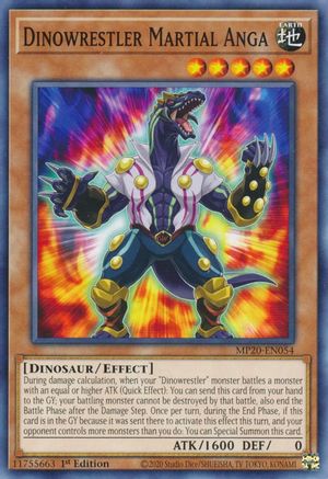Dinowrestler Martial Anga (MP20-EN054) - 2020 Tin of Lost Memories 1st Edition