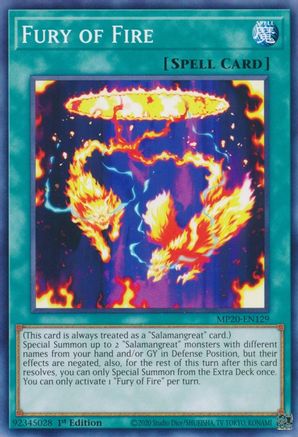 Fury of Fire (MP20-EN129) - 2020 Tin of Lost Memories 1st Edition